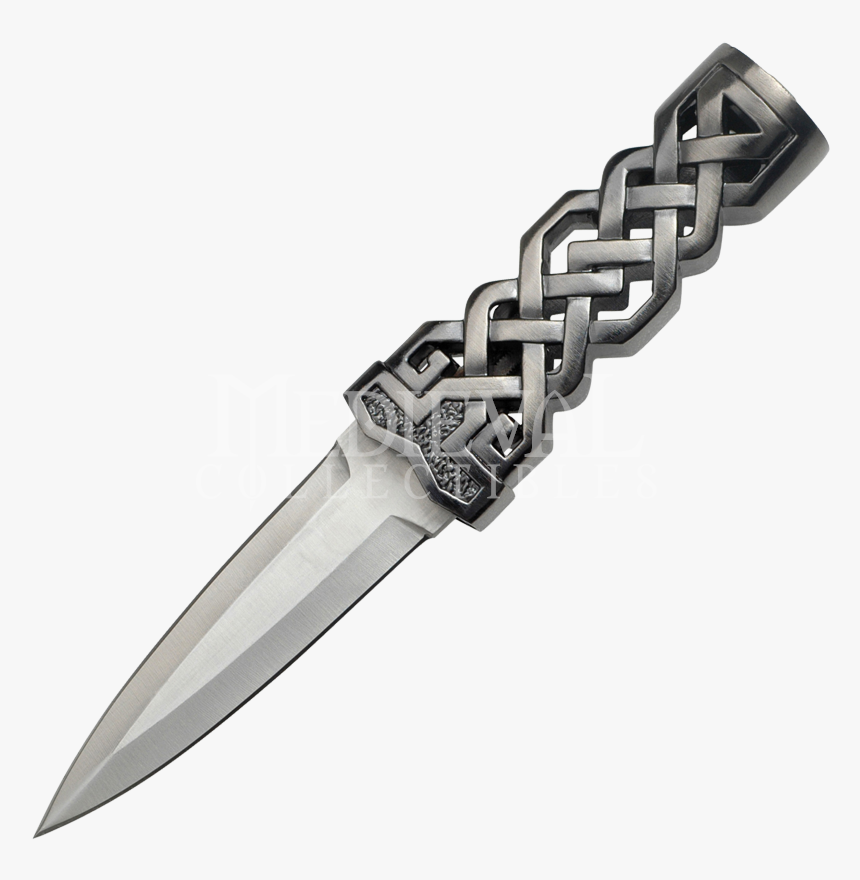 Fixed Blade Knife13.5" Celtic Knot Black Dagger Scottish Irish Welsh H-5958 