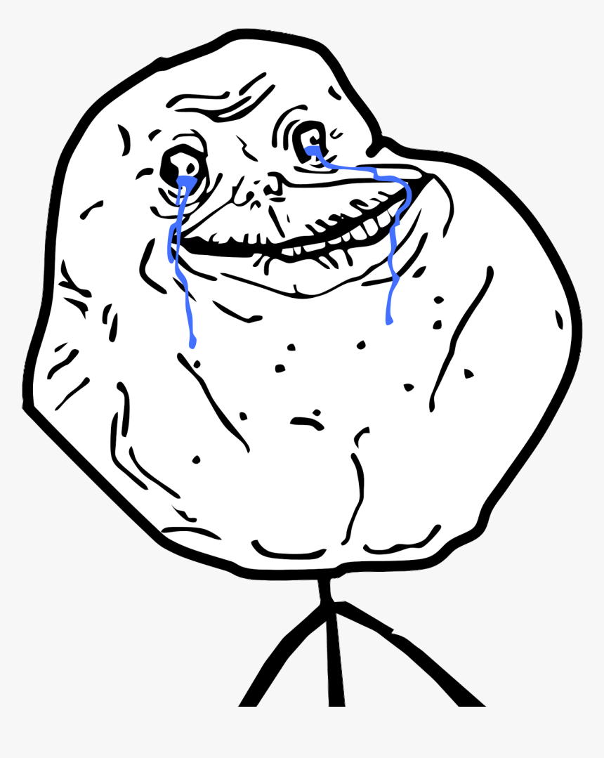 Trollface Rage Comic Internet Meme Clip Art - Forever Alone Meme Png, Transparent Png, Free Download