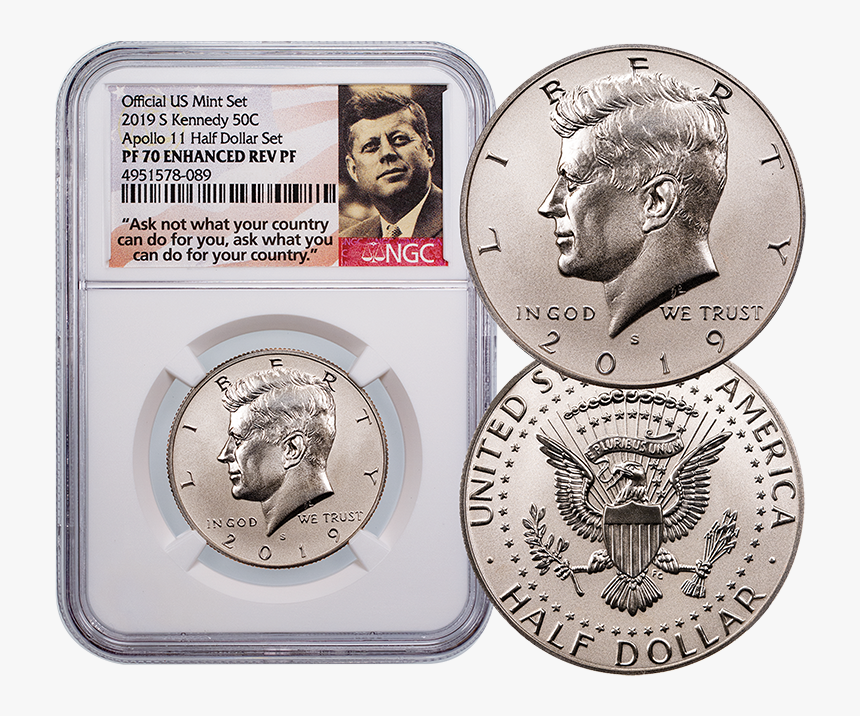 Transparent Half Dollar Png - 2019 Kennedy Half Dollar Pf70 S, Png Download, Free Download