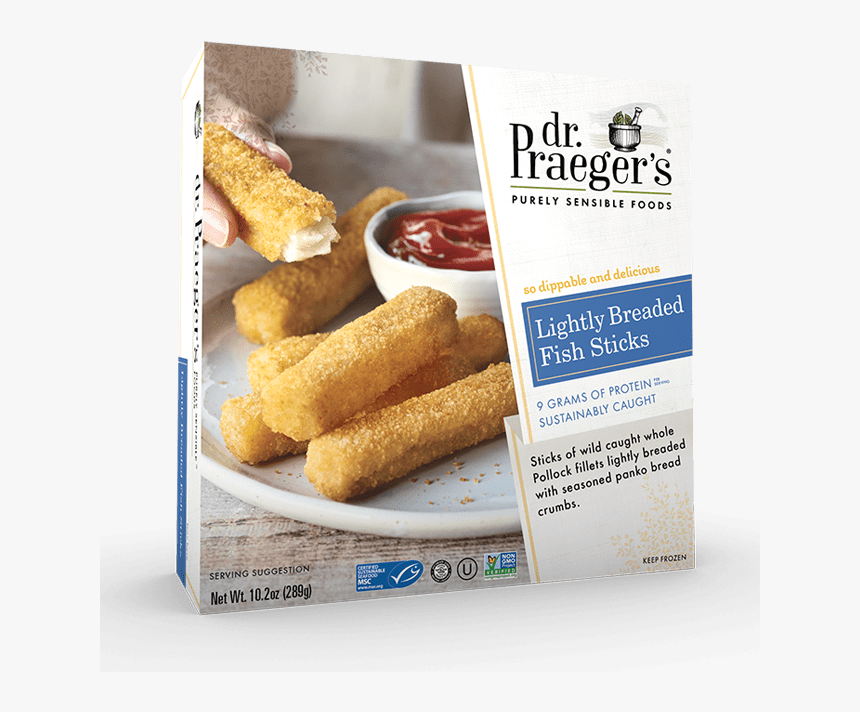 Lightly Breaded Fish Sticks From Dr - Dr Praeger's Lightly Breaded Fish Sticks, HD Png Download, Free Download