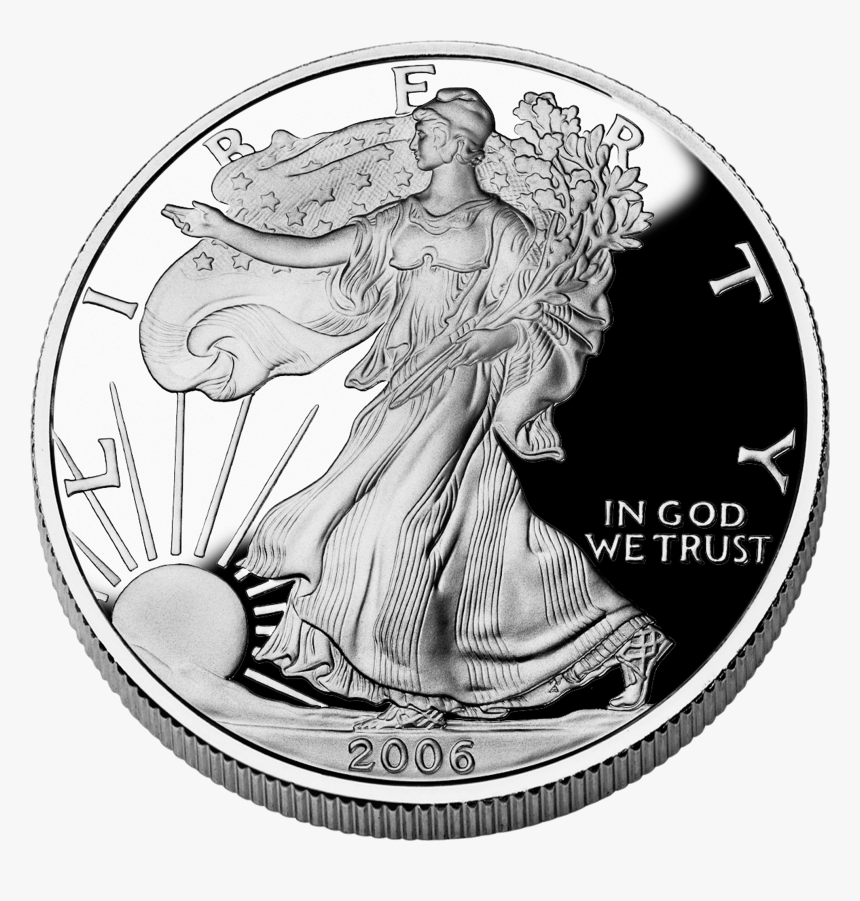 Walking Liberty 1 10 Oz Silver Rounds, HD Png Download, Free Download