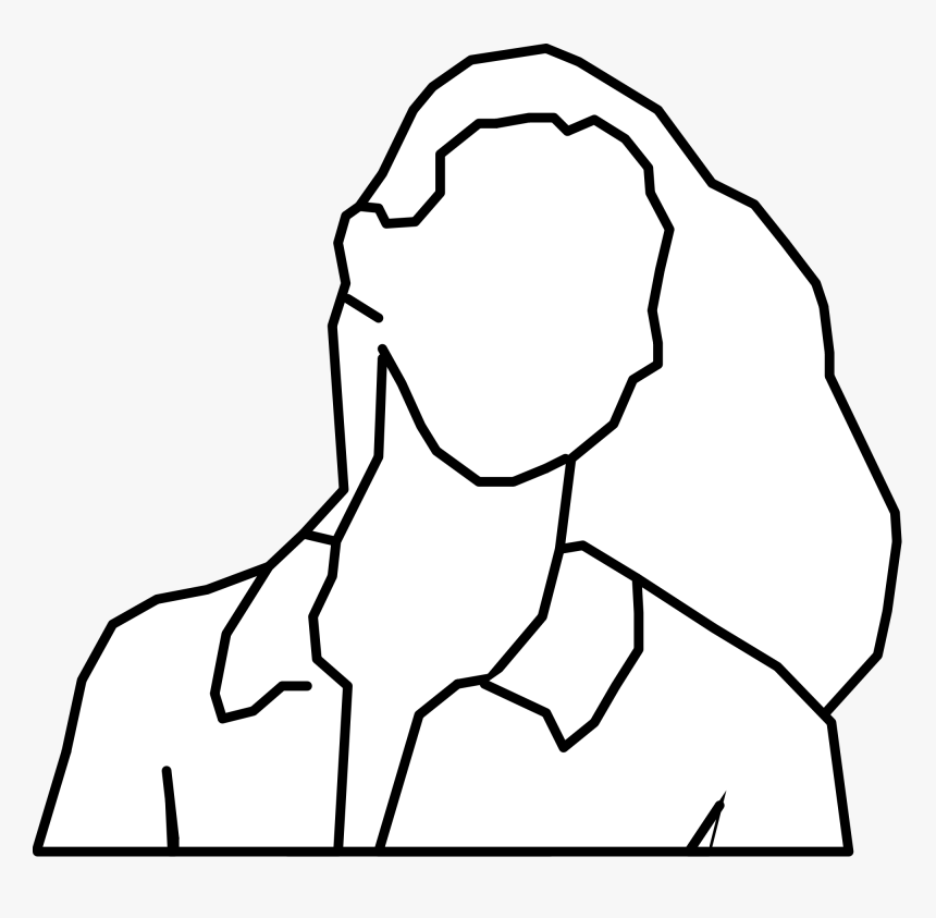 Clip Art File Silhouette Front Bw - Woman Outline Of A Silhouette, HD Png Download, Free Download