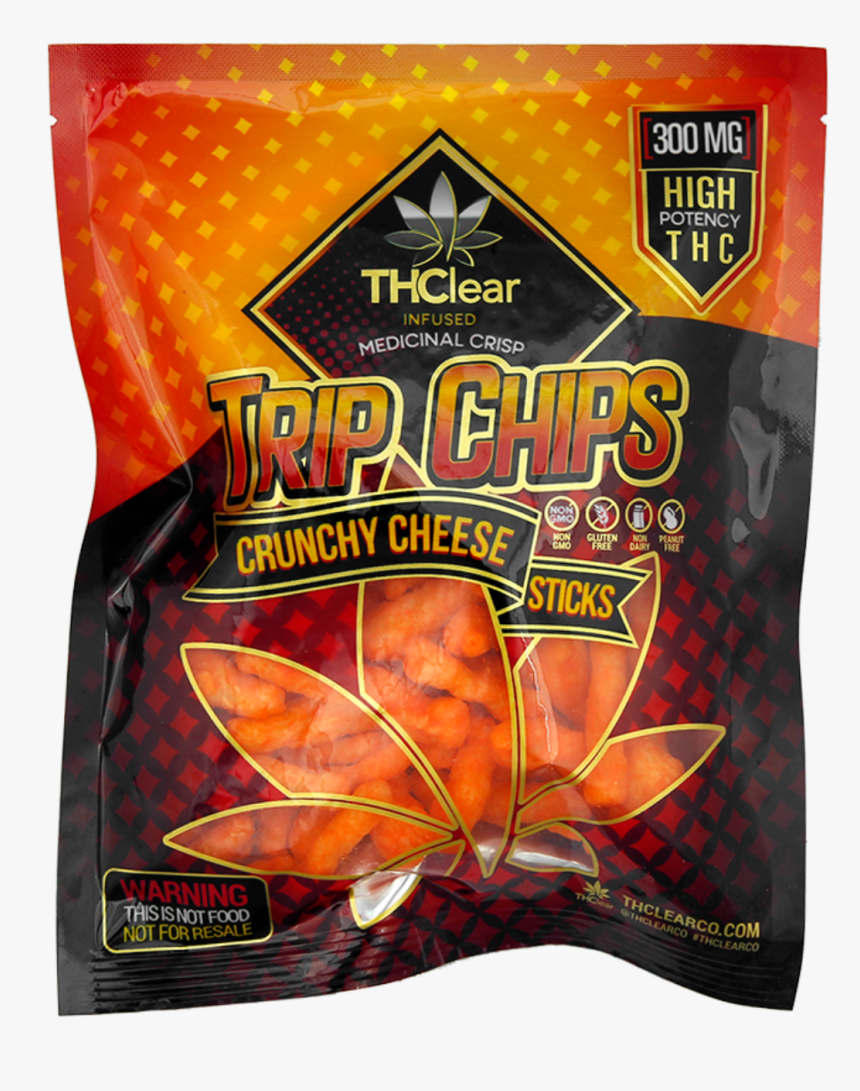 Thclear Edibles Snack Foods Trip Chips - Thc Clear Chips Crunchy Cheese Sticks, HD Png Download, Free Download