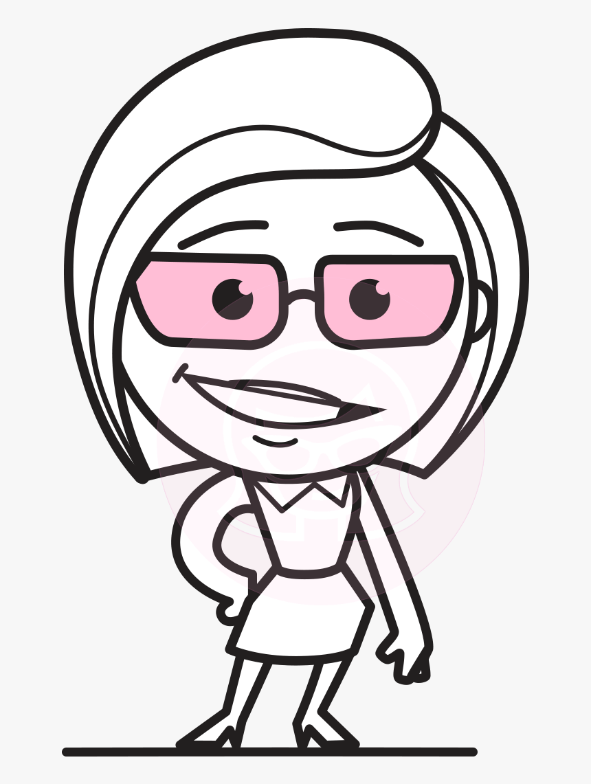 Girl Character Outline Cartoon, HD Png Download, Free Download