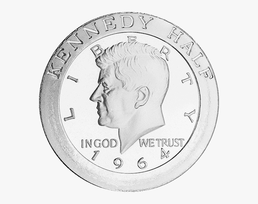 Jfk Silver Round Half Dollar - Moeda De Santa Lucia, HD Png Download, Free Download