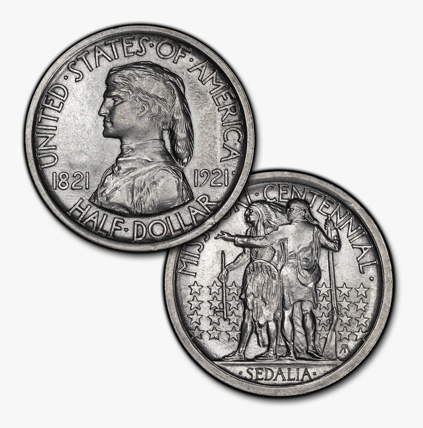 1921 Missouri Silver Commemorative Half Dollar - Quarter, HD Png Download, Free Download