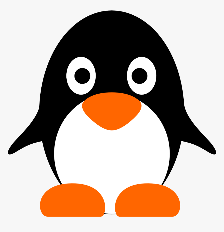 Linux Logo Png - Simple Clipart Penguin, Transparent Png, Free Download