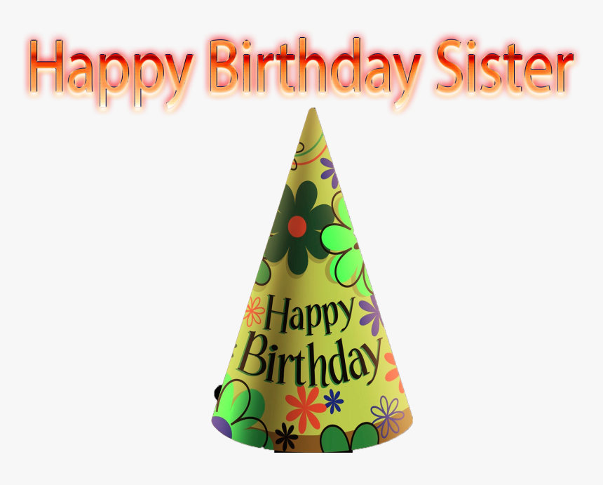 Happy Birthday Sister Png Free Images Copy - Triangle, Transparent Png, Free Download