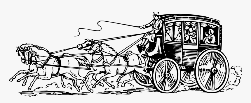 Stagecoach - Coach Pulled By Horses, HD Png Download, Free Download