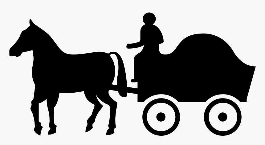 Horse Carriage Silhouette At - No Horse Drawn Vehicles Road Sign, HD Png Download, Free Download