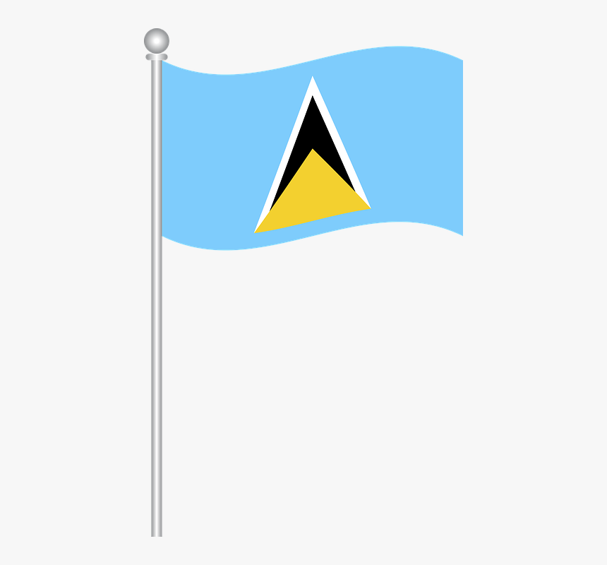 Flag Of Saint Lucia, Flag, Saint Lucia, World - Transparent St Lucia Flag, HD Png Download, Free Download