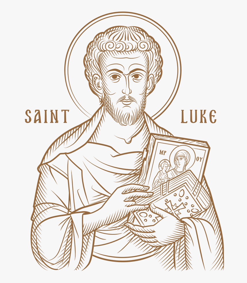 St Luke Bust Background - St Luke The Evangelist Clipart, HD Png Download, Free Download