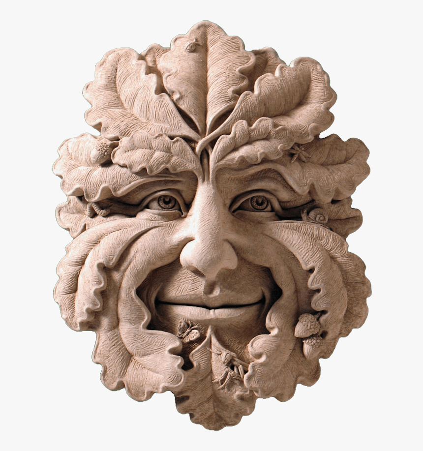 Green Man Plaque - Leaf Faces, HD Png Download, Free Download