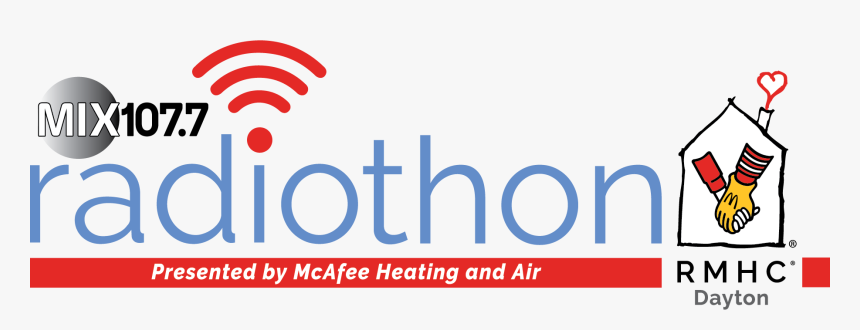 Mix1077 Radiothon Logoo Presented By Mcafee Heating, HD Png Download, Free Download