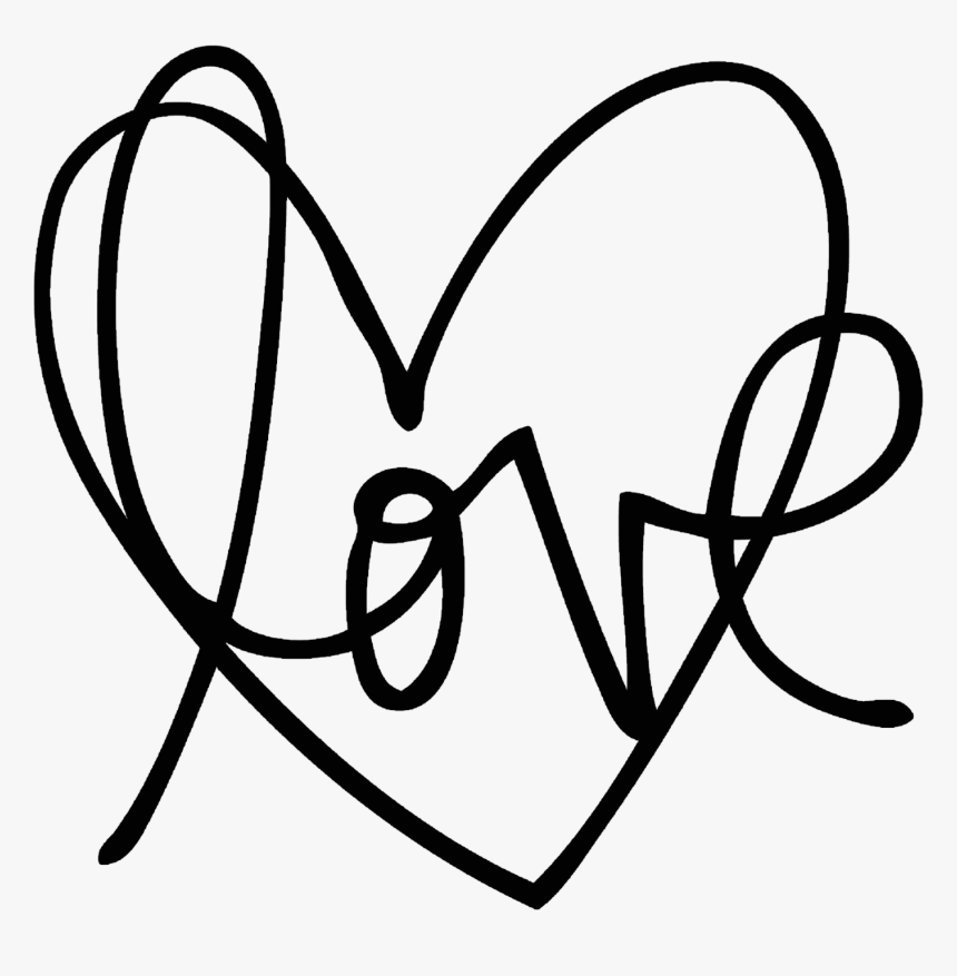 Transparent Handwritten Heart Png - Heart Line Drawing Png, Png Download, Free Download