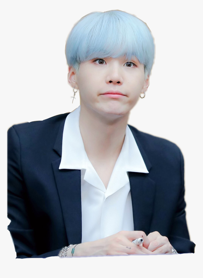 Clip Art Library Bts Yoongi Minyoongi Shook Bluehair - Min Yoongi Transparent, HD Png Download, Free Download