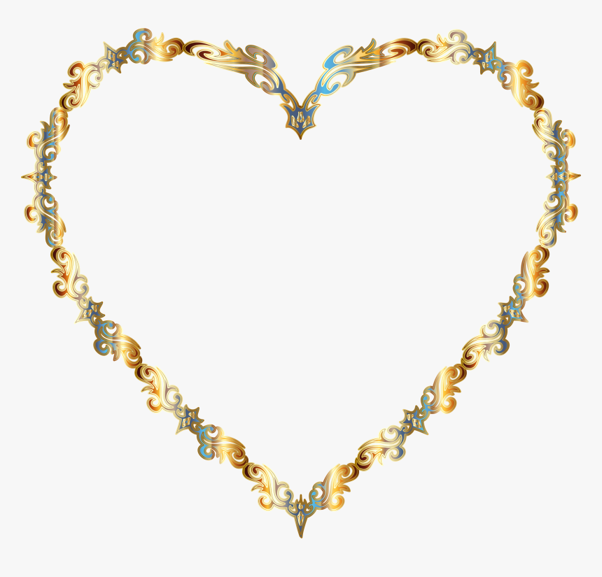 Colorful Fancy Decorative Line Art Heart Clip Arts - Clipart Colored Decorative Line, HD Png Download, Free Download