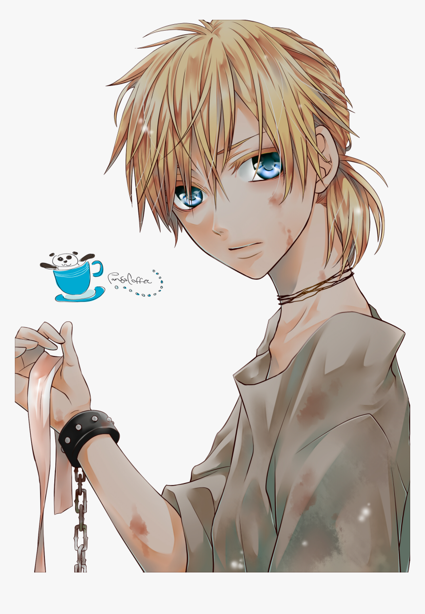Black Hair Blond Eye Color Blue Hair - Anime Boy With Blonde Hair, HD Png Download, Free Download