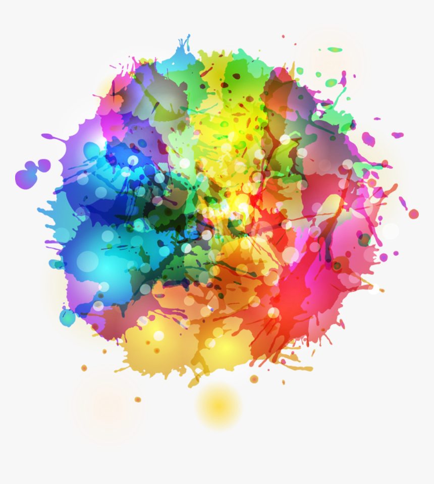 Colorful Splash Png - Background Color Ink, Transparent Png, Free Download