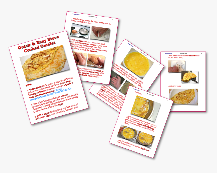Quick & Easy Stove Cooked Omelet Picture Book Recipe - Dish, HD Png Download, Free Download