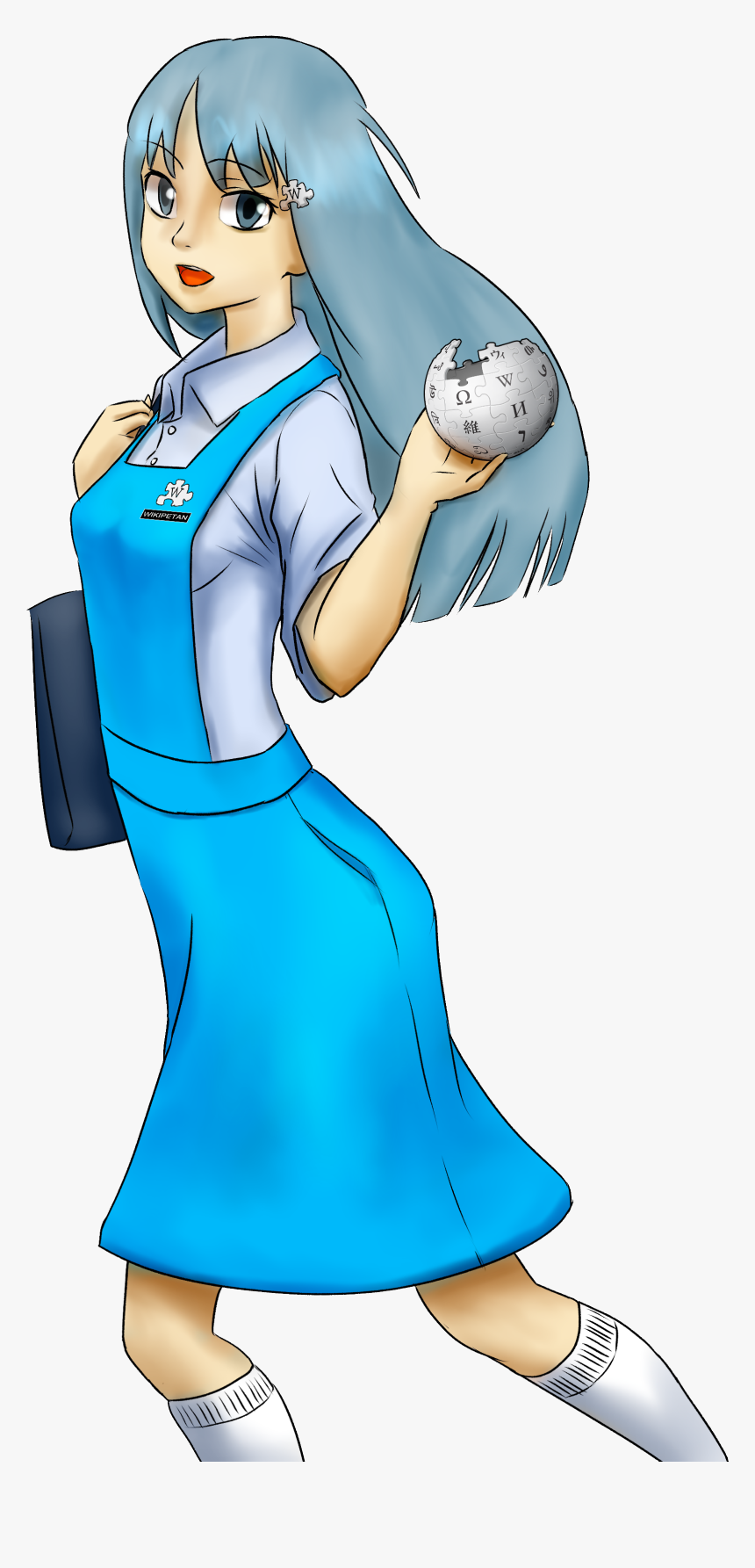 Wikipetan In Malaysian Highschool Clothes - Cartoon, HD Png Download, Free Download