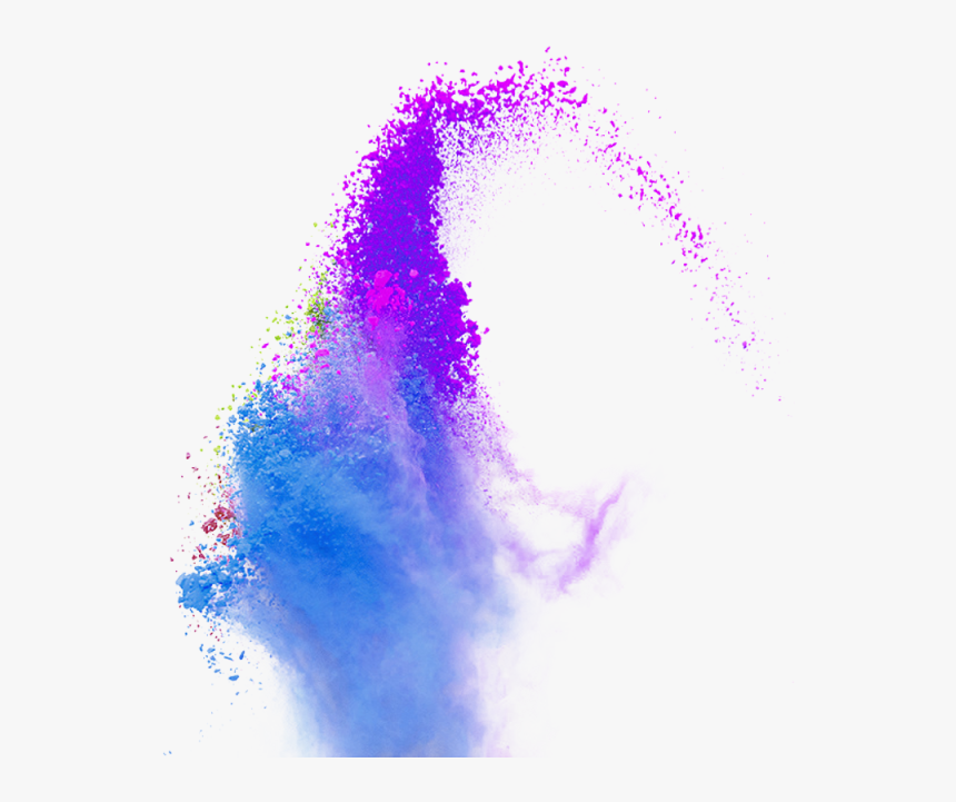 Powder Smoke Vector Blue - Holi Colour Splash Png, Transparent Png, Free Download