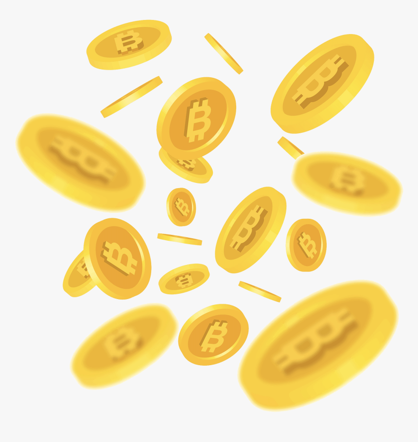 Bitcoin Raining Coins - Transparent Transparent Background Coins Png, Png Download, Free Download