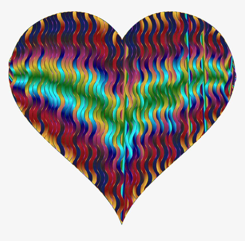 Wavy Line With Heart Clip Art - Heart, HD Png Download, Free Download