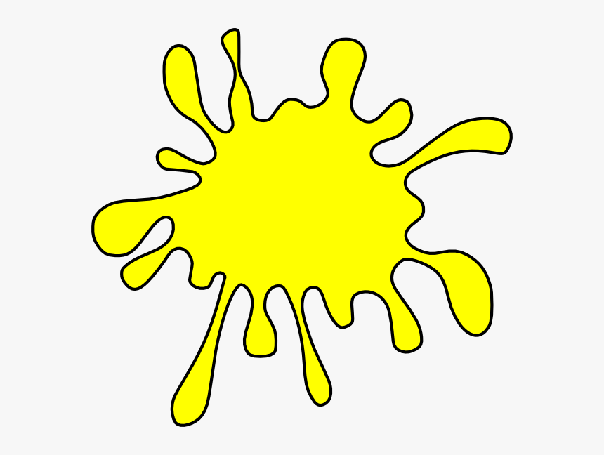 Yellow Paint Splat Clipart, HD Png Download, Free Download