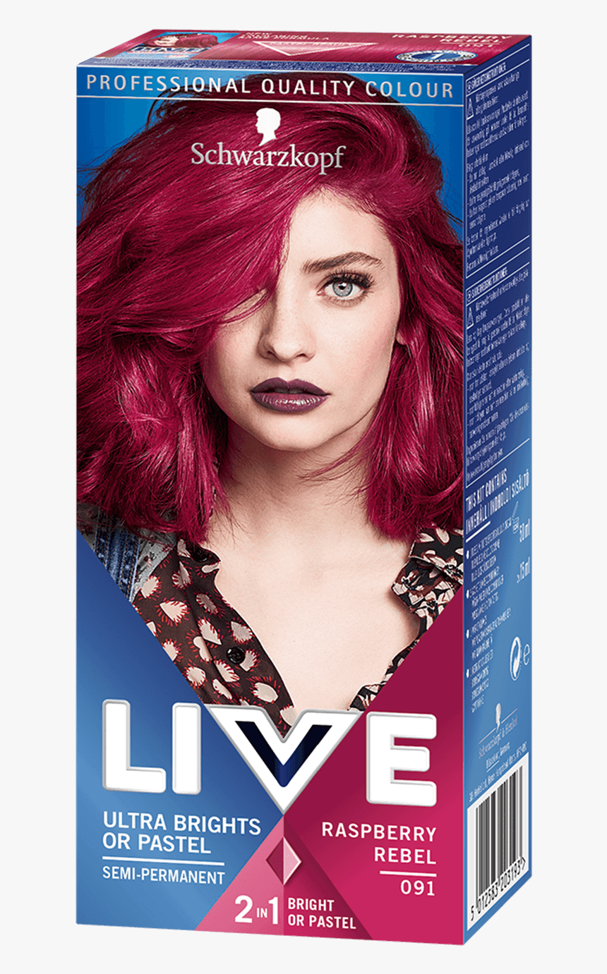 Live Color Uk Ultra Brights Pastel Raspberry Rebel - Live Red Hair Dye, HD Png Download, Free Download