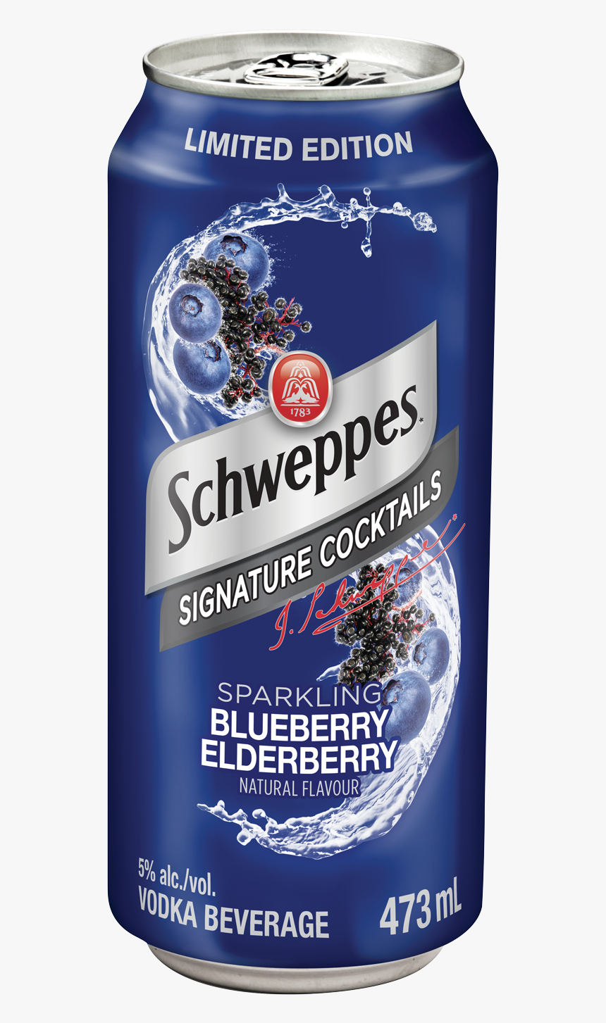 Schweppes Signature Cocktails - Schweppes Sparkling Blueberry Cocktails, HD Png Download, Free Download