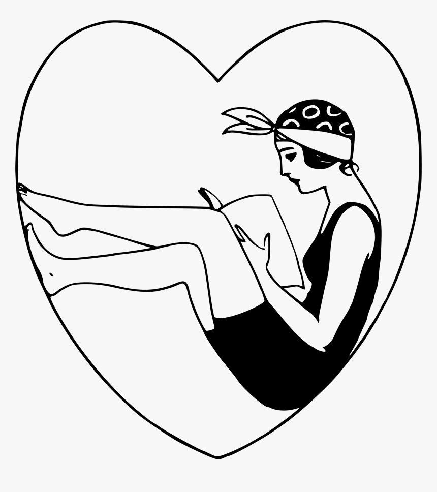 Lady In A Heart Clip Arts - Heart With A Lady, HD Png Download, Free Download