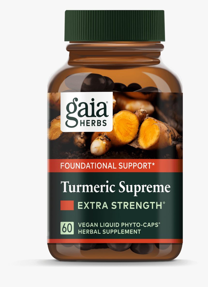 Gaia Herbs Turmeric Supreme Extra Strength 60, HD Png Download, Free Download