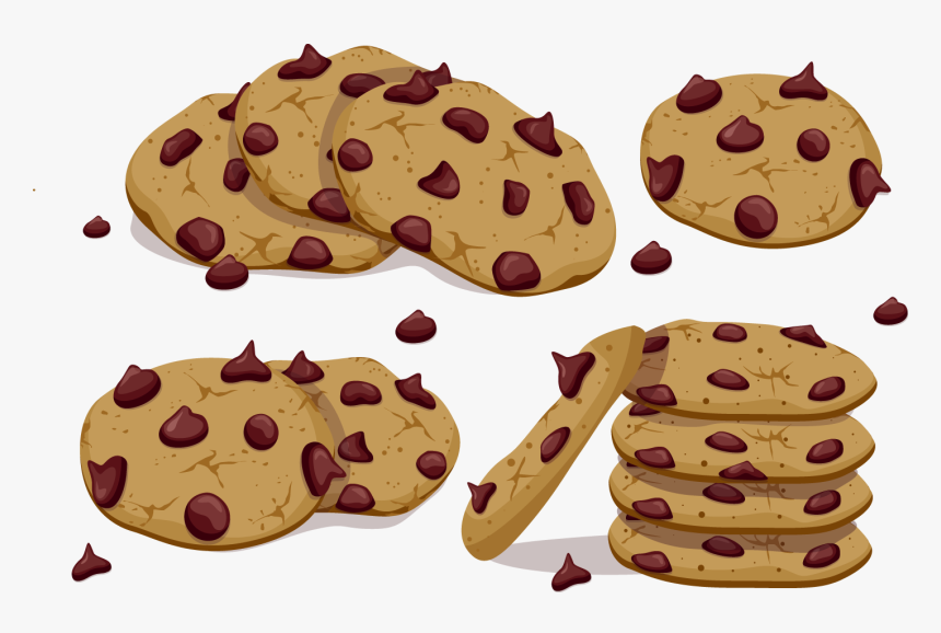 Chocolate Chip Cookie - Cookies & Milk Font, HD Png Download, Free Download