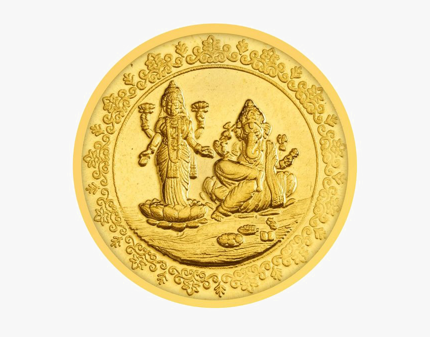 Lakshmi Ganesh Gold Coins, HD Png Download, Free Download