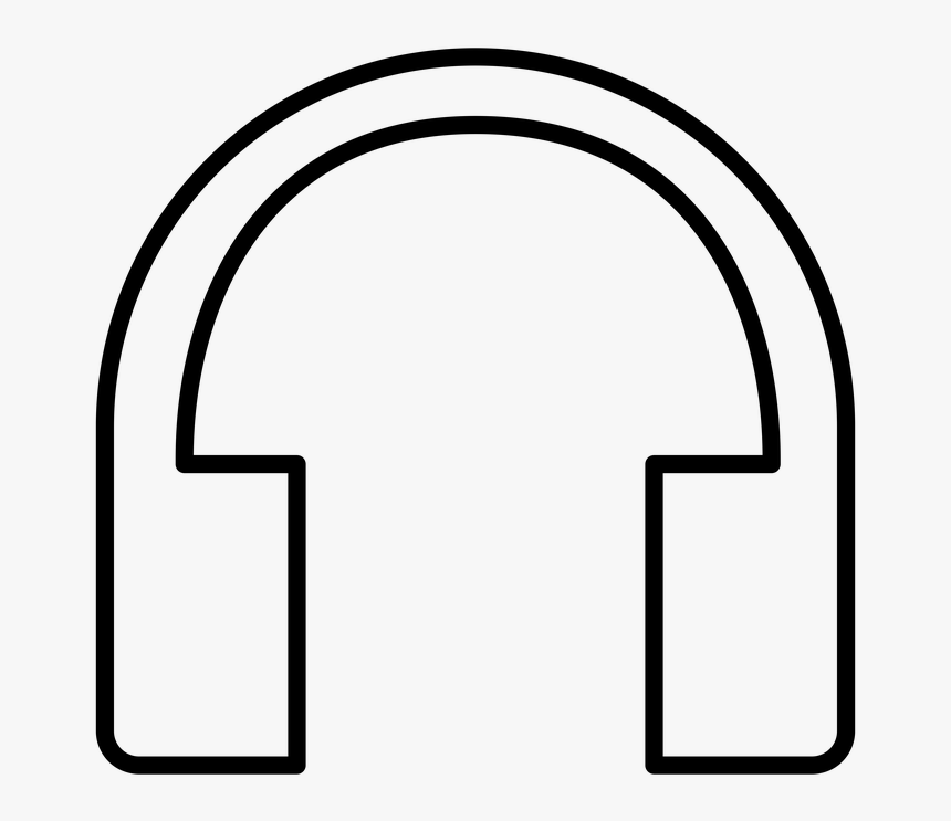 Headphones, Icon, Line, Icon Line, Black, Design - Icono Auriculares Blancos Png, Transparent Png, Free Download