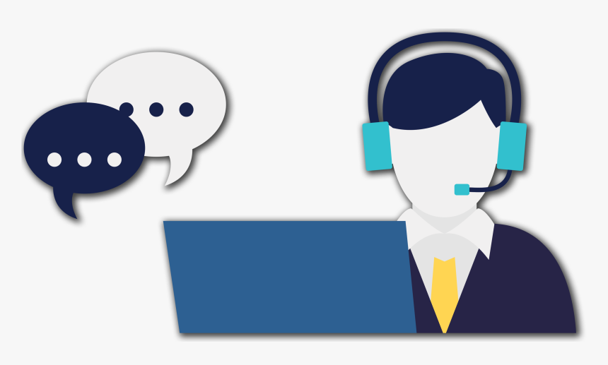 Headphones Clipart Student Centers - Transparent Cartoon Call Center, HD Png Download, Free Download