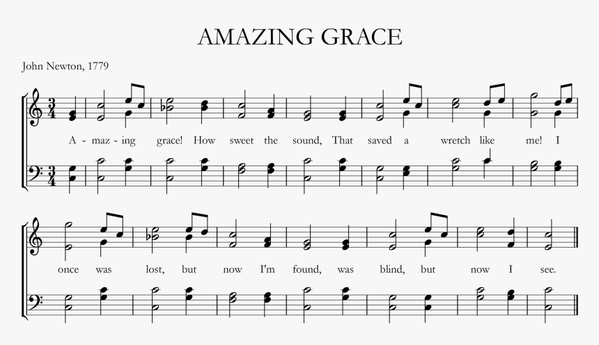 File - - Nốt Nhạc Bài Amazing Grace, HD Png Download, Free Download