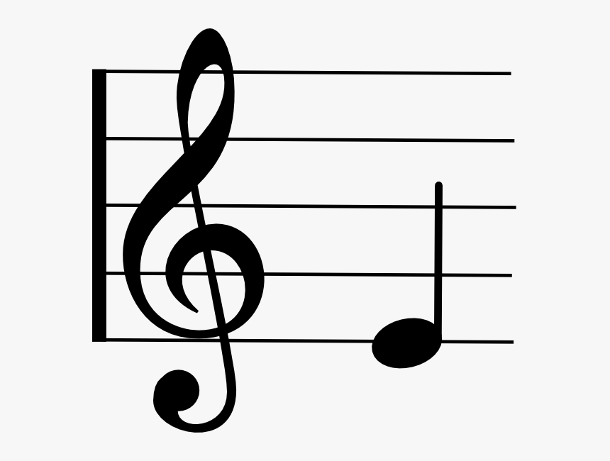 Music Notes Png - E On Treble Clef, Transparent Png, Free Download