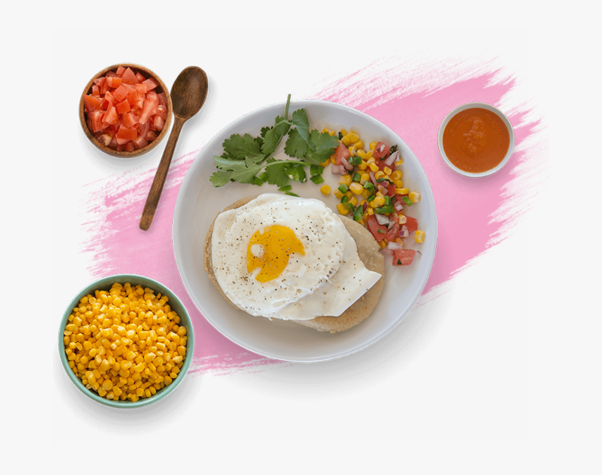 Black Bean & Sweet Corn Pupusa - Fried Egg, HD Png Download, Free Download