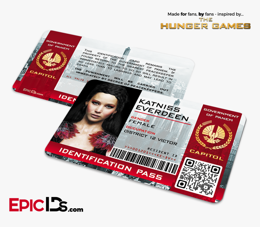 The Hunger Games Inspired Capitol Identification Card - Hufflepuff Cedric Harry Potter, HD Png Download, Free Download