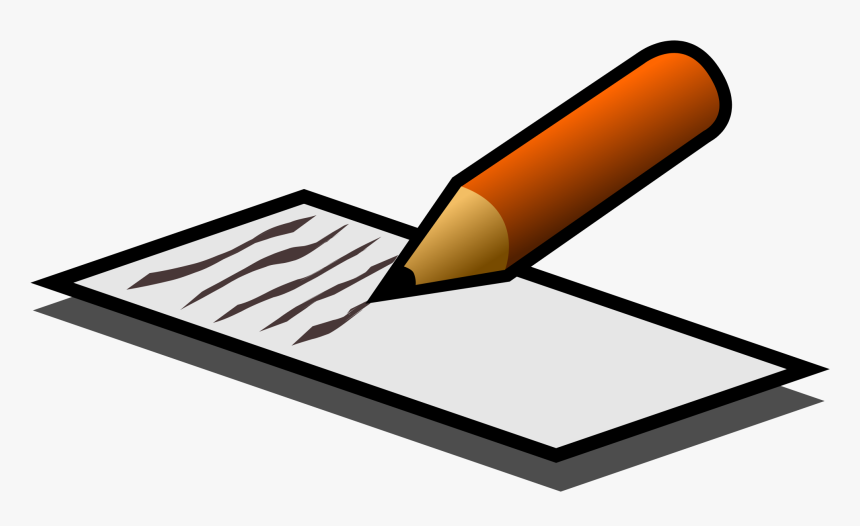 Independent Writing Png - Writing On Paper Cartoon, Transparent Png, Free Download