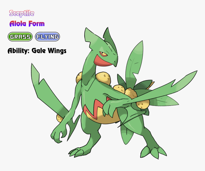 Pokemon Sceptile Alola, HD Png Download, Free Download