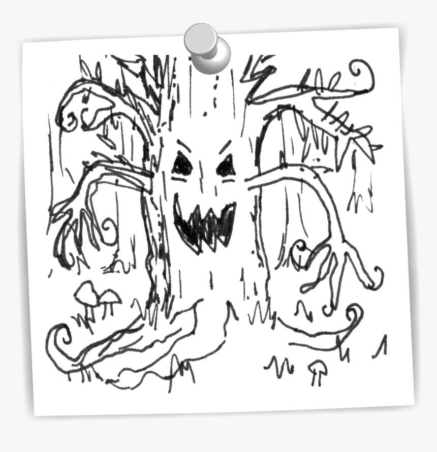 Forest Setting Pin - Sketch, HD Png Download, Free Download