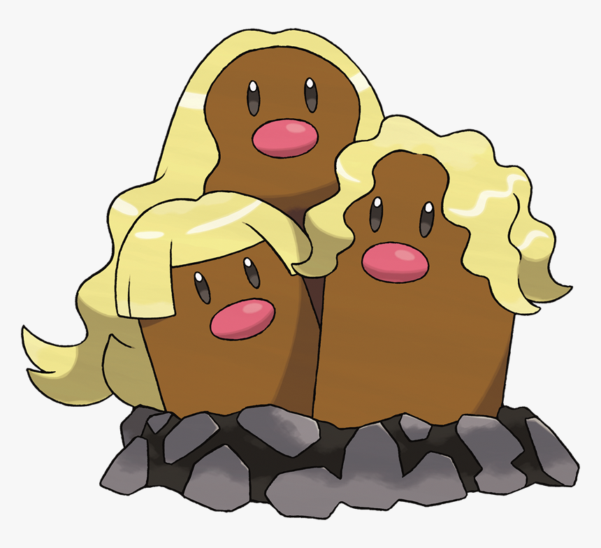 Pokemon Shiny Alolan Dugtrio Is A Fictional Character - Pokemon Dugtrio Alo...