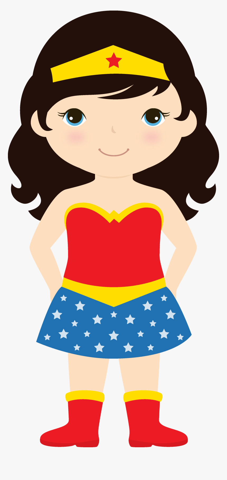 Wonder Woman Clip Art Superhero Supergirl Image - Wonder Woman Cartoon Clipart, HD Png Download, Free Download