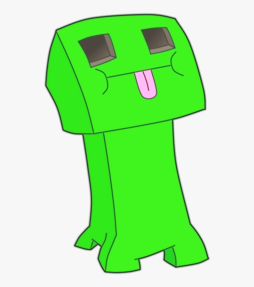Transparent Creeper Png - Cartoon Minecraft Cute Creeper, Png Download, Free Download