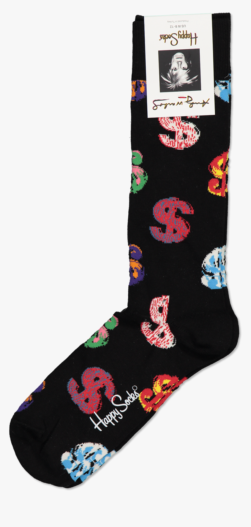Front Image Happy Socks Andy Warhol Dollar Sock - Happy Socks, HD Png Download, Free Download