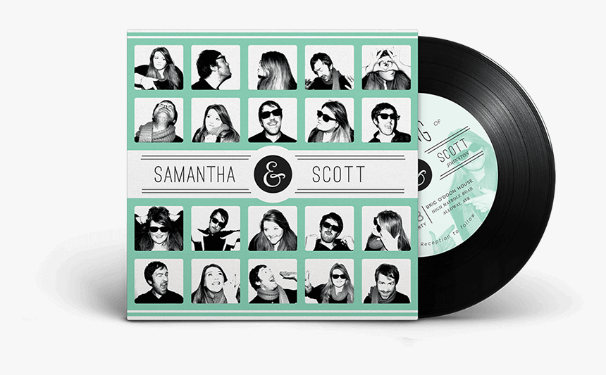 Wedding Vinyl Record Invitation Mockup - Wedding Invitations Music Theme, HD Png Download, Free Download