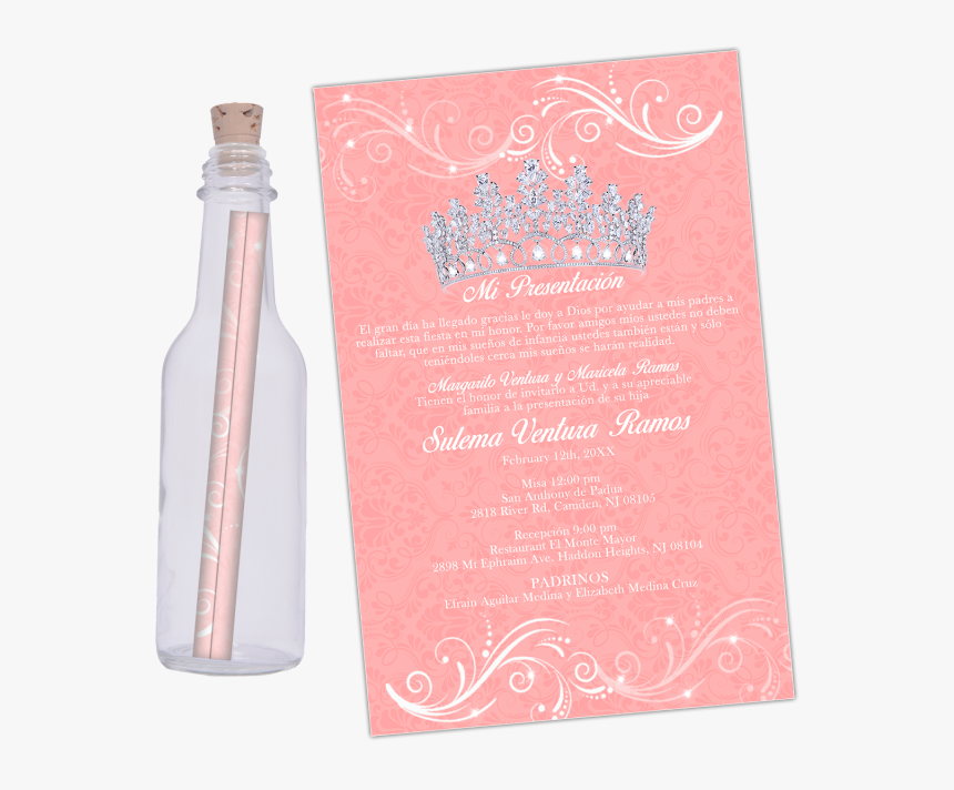 Invitaciones Quinceañera En Botellas, HD Png Download, Free Download